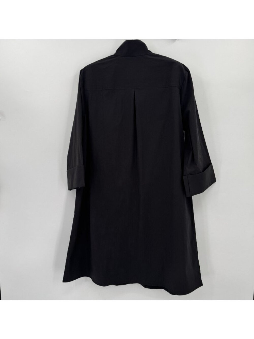 Tuckernuck Women's Black Charlie Shirt Dress Stand Collar Cotton size XL - Picture 8 of 8